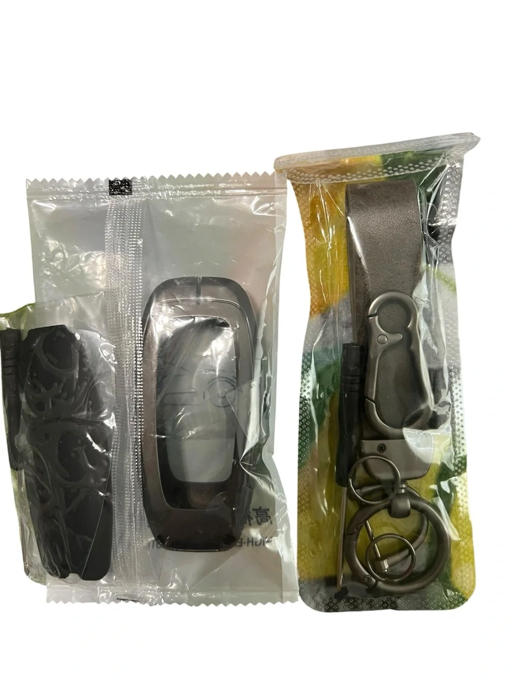 Black Key Fob Case with Metal Keychain Clip